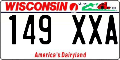 WI license plate 149XXA