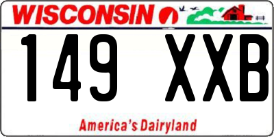 WI license plate 149XXB