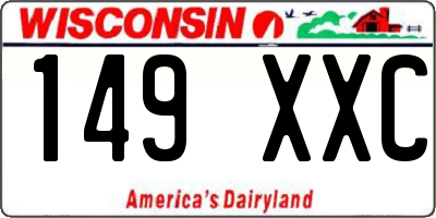 WI license plate 149XXC