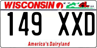 WI license plate 149XXD