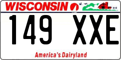 WI license plate 149XXE
