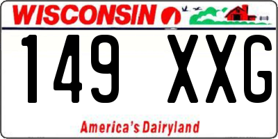 WI license plate 149XXG
