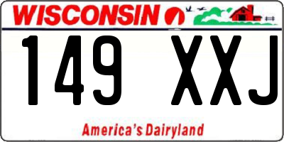 WI license plate 149XXJ