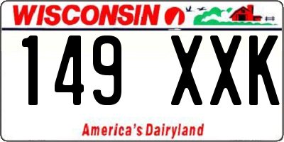 WI license plate 149XXK
