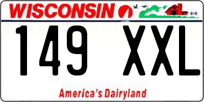 WI license plate 149XXL