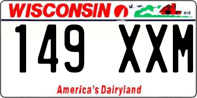 WI license plate 149XXM