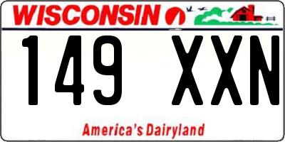 WI license plate 149XXN