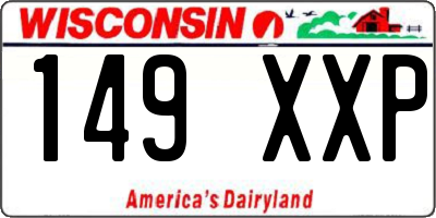 WI license plate 149XXP