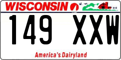 WI license plate 149XXW
