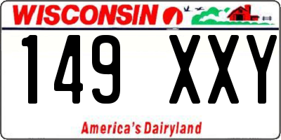 WI license plate 149XXY