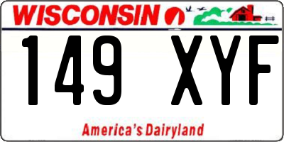 WI license plate 149XYF