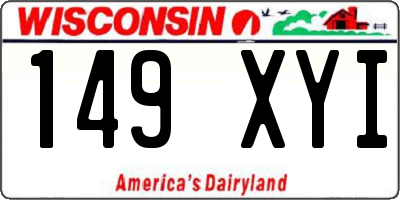 WI license plate 149XYI