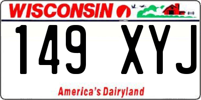 WI license plate 149XYJ