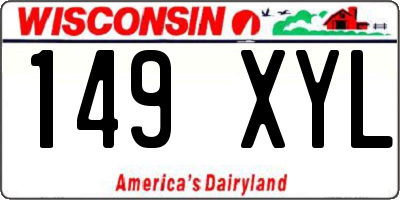 WI license plate 149XYL