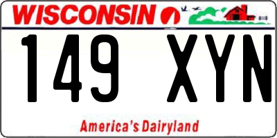 WI license plate 149XYN