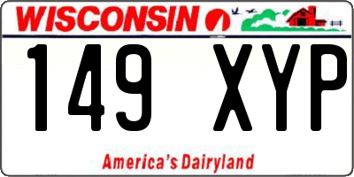 WI license plate 149XYP