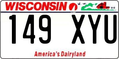 WI license plate 149XYU