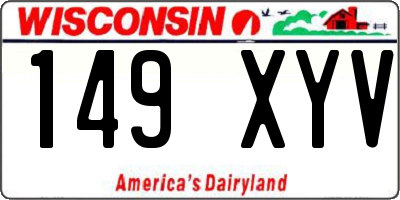 WI license plate 149XYV