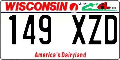 WI license plate 149XZD