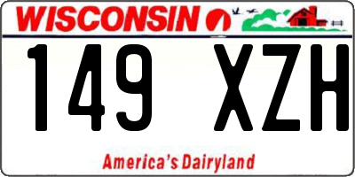 WI license plate 149XZH