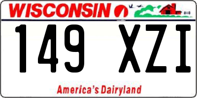 WI license plate 149XZI