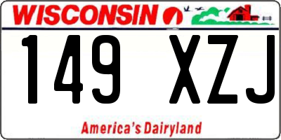WI license plate 149XZJ
