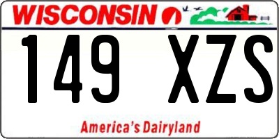WI license plate 149XZS