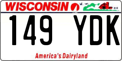 WI license plate 149YDK
