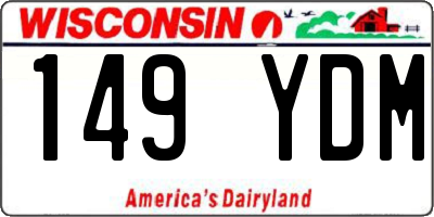 WI license plate 149YDM