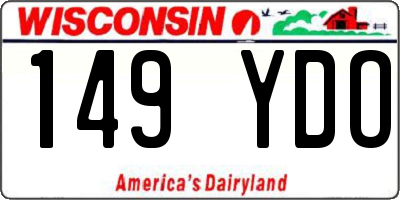 WI license plate 149YDO