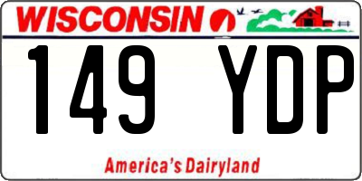 WI license plate 149YDP