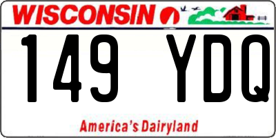 WI license plate 149YDQ