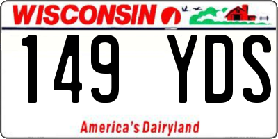 WI license plate 149YDS