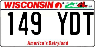 WI license plate 149YDT