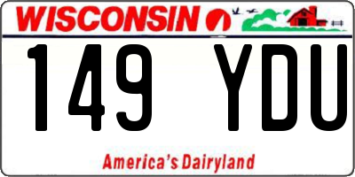 WI license plate 149YDU