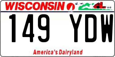 WI license plate 149YDW
