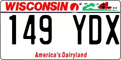 WI license plate 149YDX