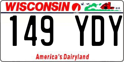 WI license plate 149YDY