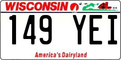 WI license plate 149YEI