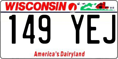 WI license plate 149YEJ