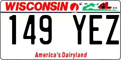 WI license plate 149YEZ