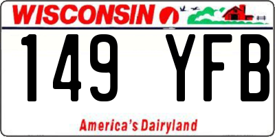 WI license plate 149YFB