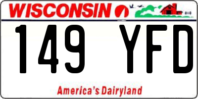 WI license plate 149YFD