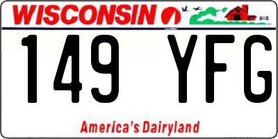 WI license plate 149YFG