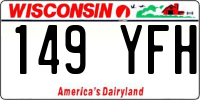 WI license plate 149YFH
