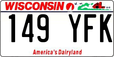 WI license plate 149YFK