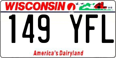WI license plate 149YFL