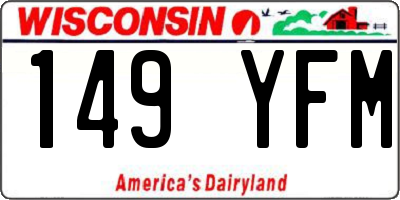 WI license plate 149YFM