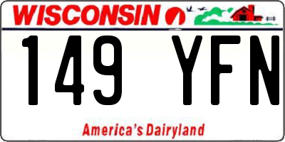 WI license plate 149YFN