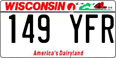 WI license plate 149YFR